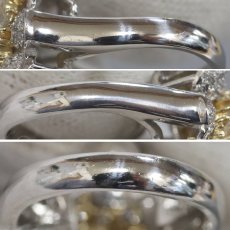 画像6: Pt900/K18ダイヤモンドリング フラワーモチーフ D2.30 13.7g #12.5 (6)