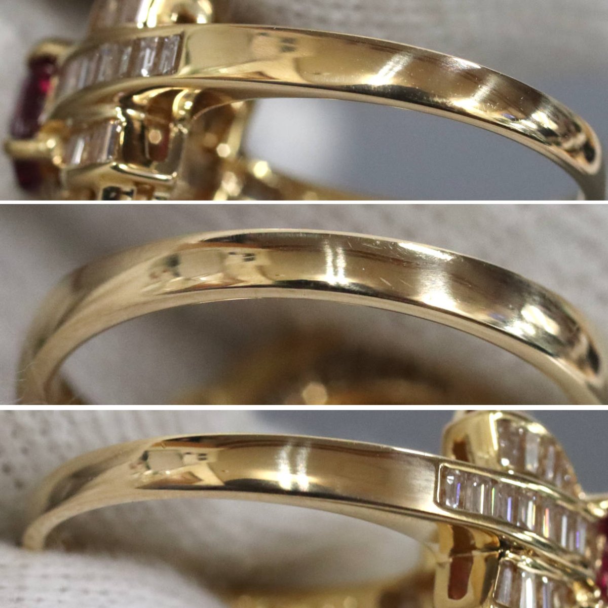 画像7: K18ルビーダイヤモンドリング R1.02 D1.21 6.7g #12 (7)