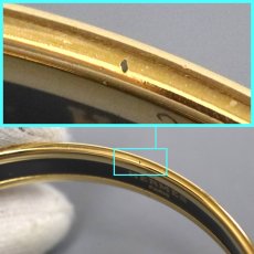 画像5: エルメス エマイユPM ブルーリボン柄 16.5cm (5)