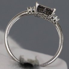 画像5: K18WGダイヤモンドリング プリンセスカット D0.55 2.3g #17.5 (5)