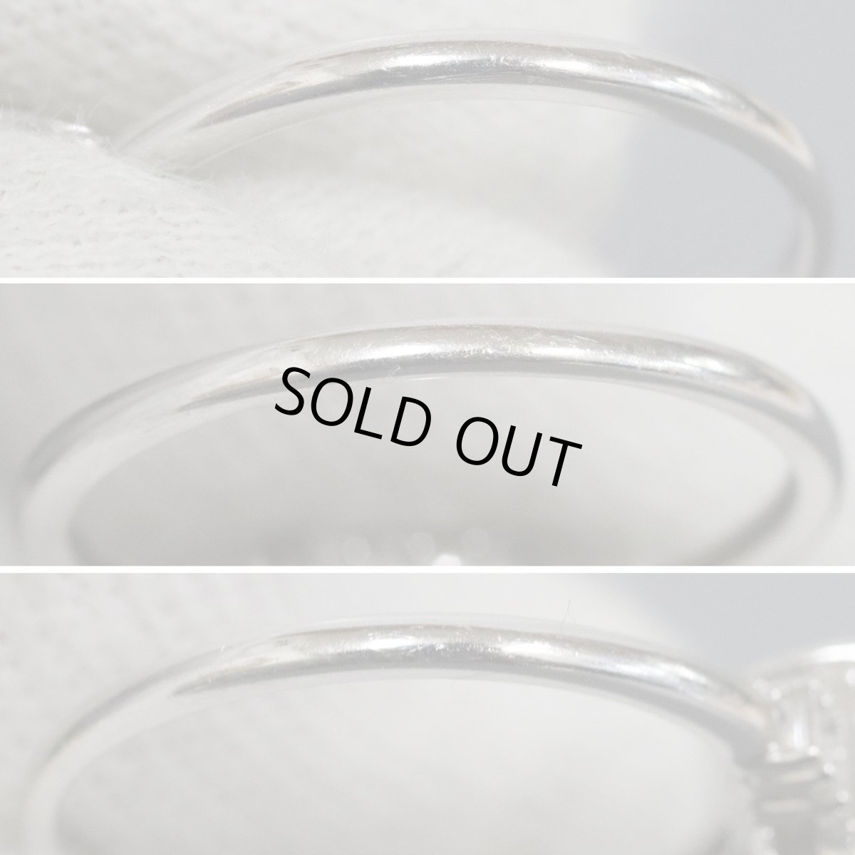 画像6: K18WGダイヤモンドリング プリンセスカット D0.55 2.3g #17.5 (6)