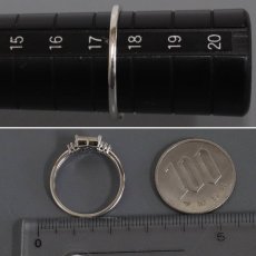 画像8: K18WGダイヤモンドリング プリンセスカット D0.55 2.3g #17.5 (8)
