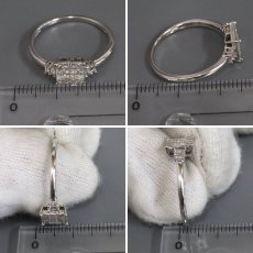 画像9: K18WGダイヤモンドリング プリンセスカット D0.55 2.3g #17.5 (9)