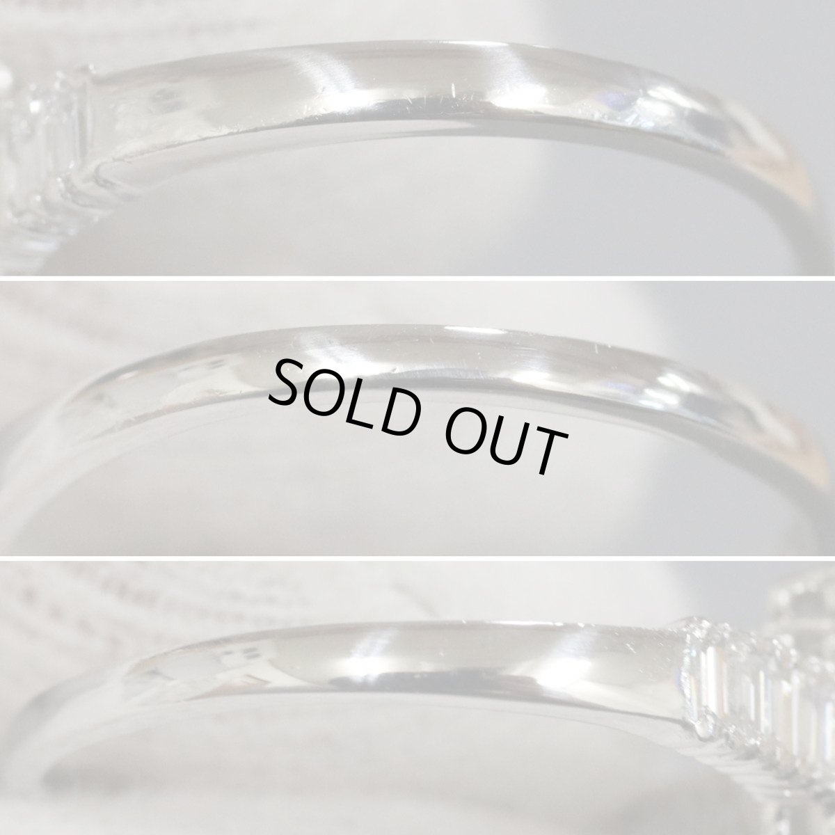 画像6: Pt900ダイヤモンドリング D0.761 D0.81 4.8g #17.5 (6)