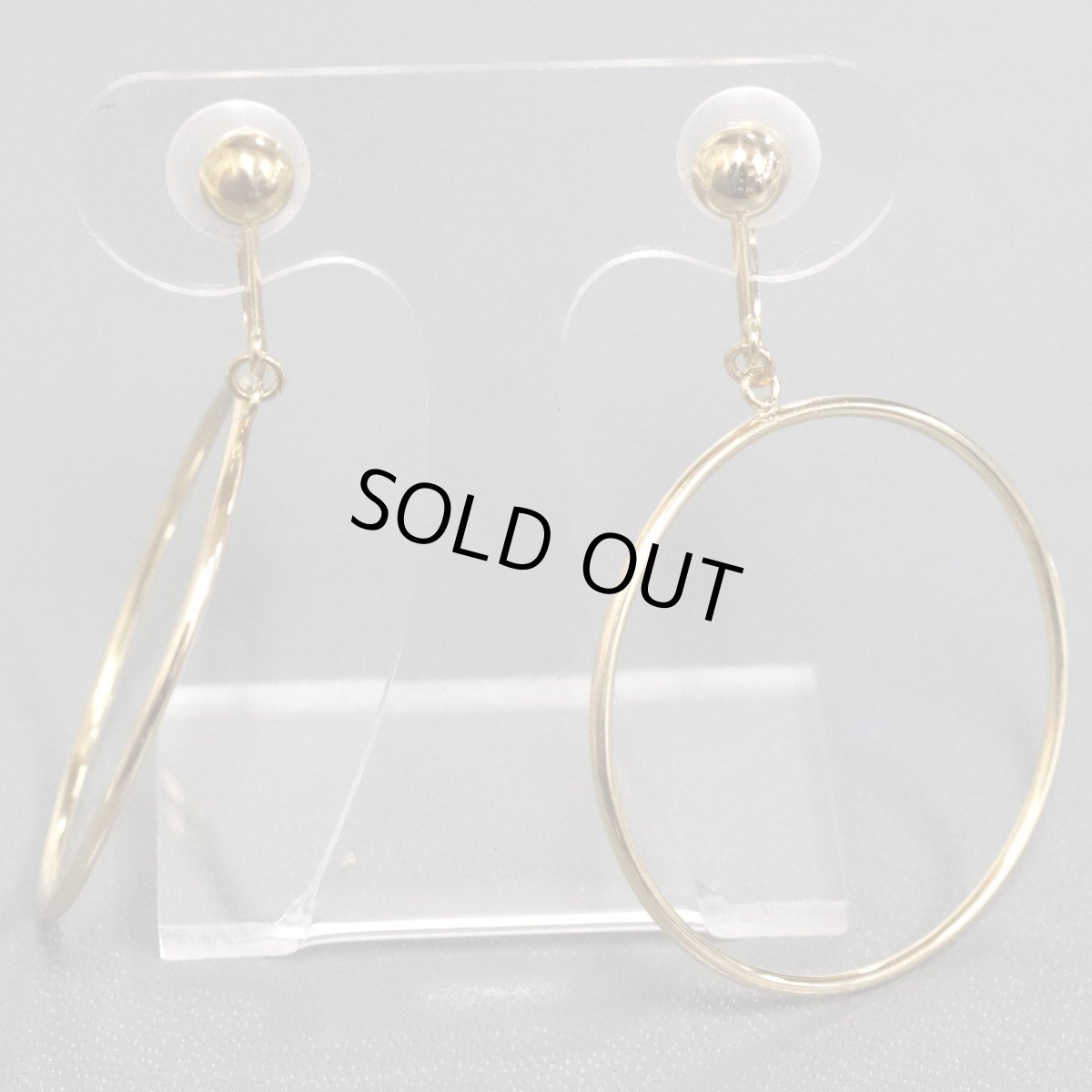 画像1: K18イヤリング 1.7g フープ (1)