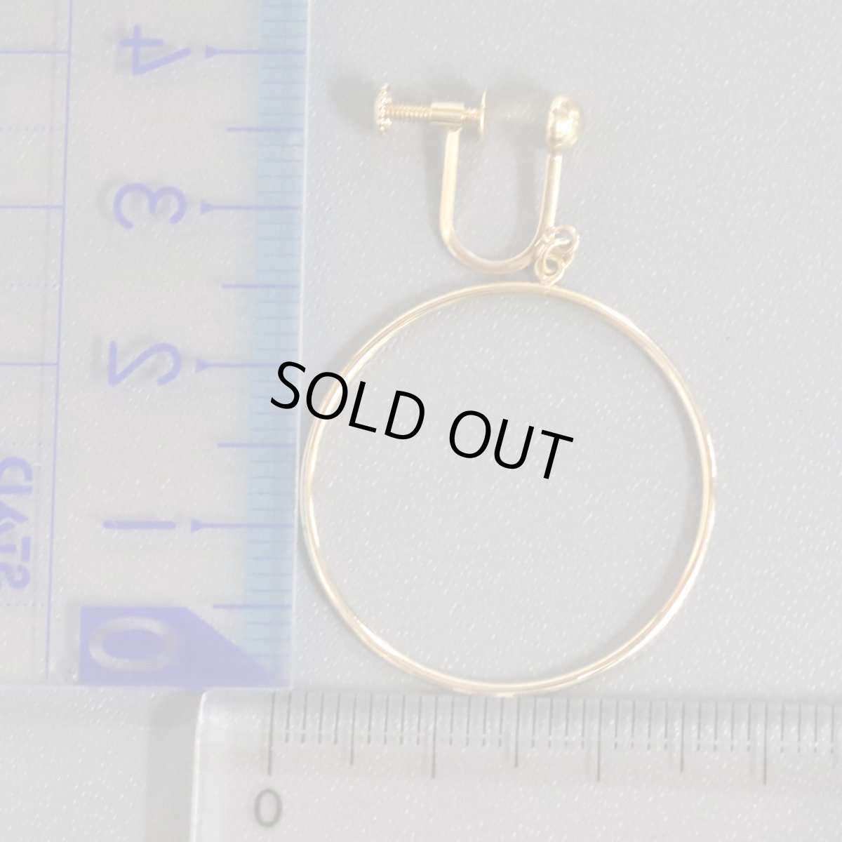 画像7: K18イヤリング 1.7g フープ (7)