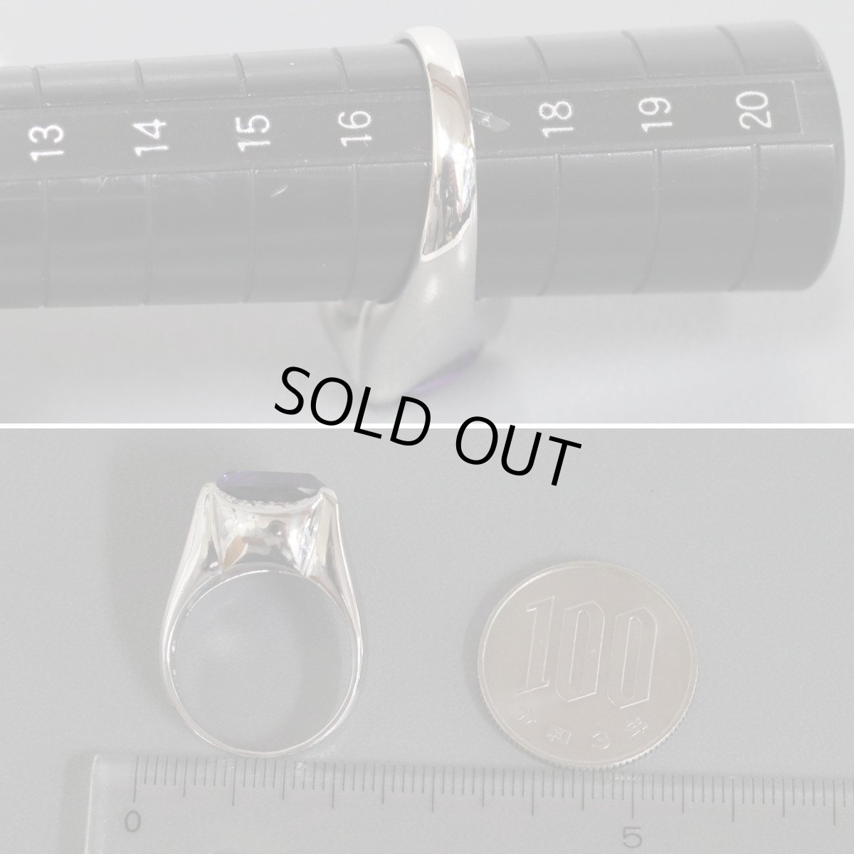 画像7: Pt900アメジストダイヤモンドリング AM5.70 D0.03 13.7g #17 (7)