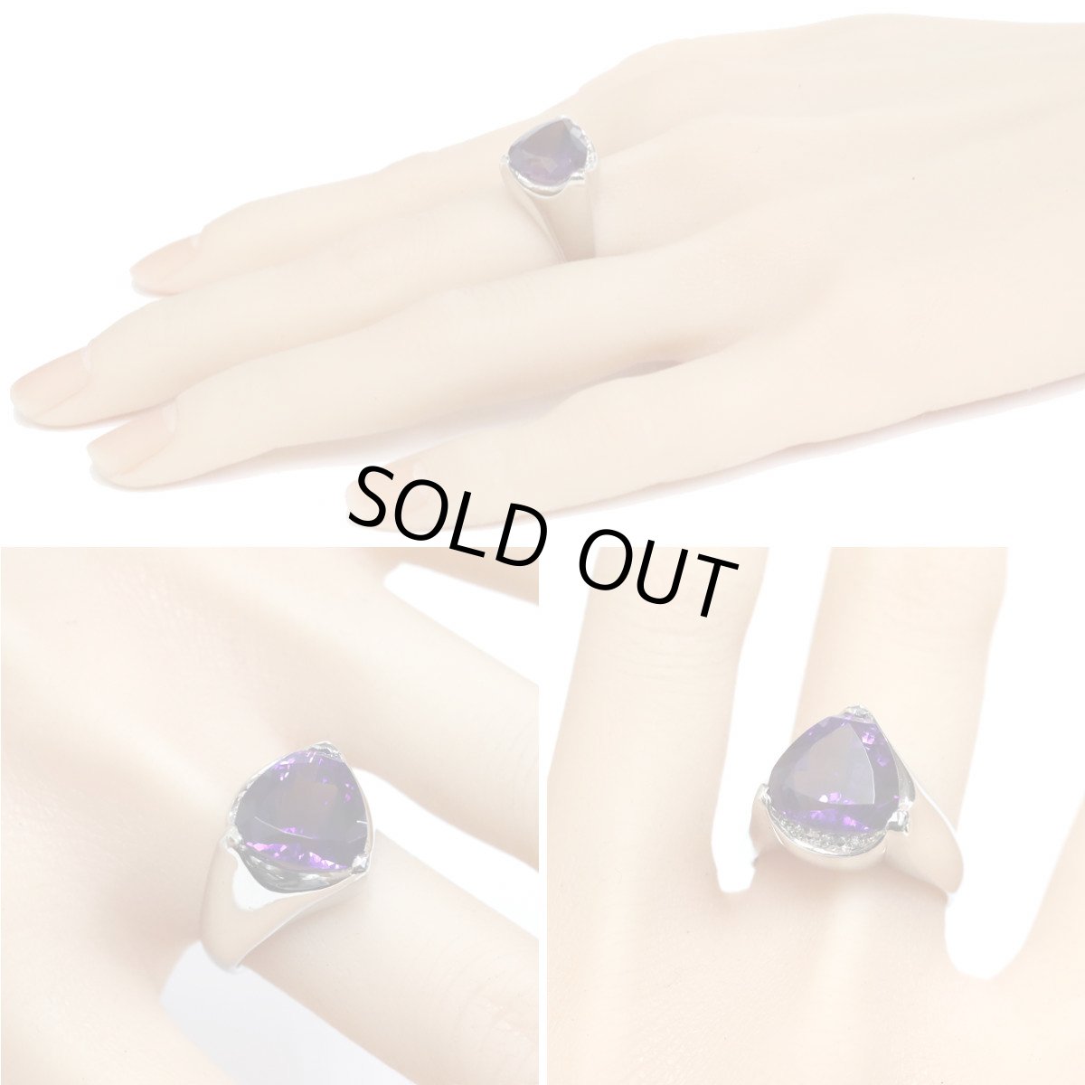 画像9: Pt900アメジストダイヤモンドリング AM5.70 D0.03 13.7g #17 (9)