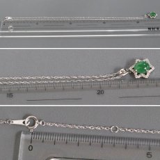 画像9: Pt900/Pt850ヒスイダイヤモンドペンダント ヒスイ1.64 D0.22 5.1g 42cm (9)