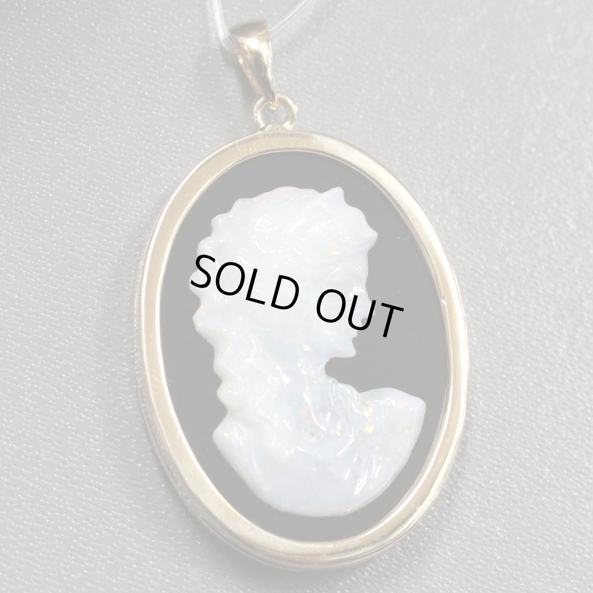 画像1: K18オニキスオパールペンダントトップ 6.2g (1)