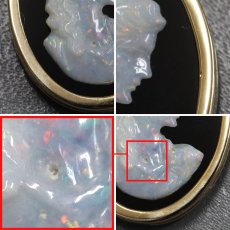 画像4: K18オニキスオパールペンダントトップ 6.2g (4)