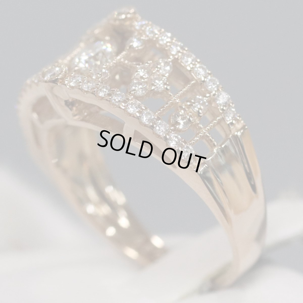 画像2: K18PGダイヤモンドリング D0.40 D0.21 4.6g #12 (2)