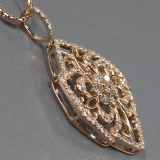 画像2: K18PGダイヤモンドペンダント D1.00 7.9g AJ付50cm (2)