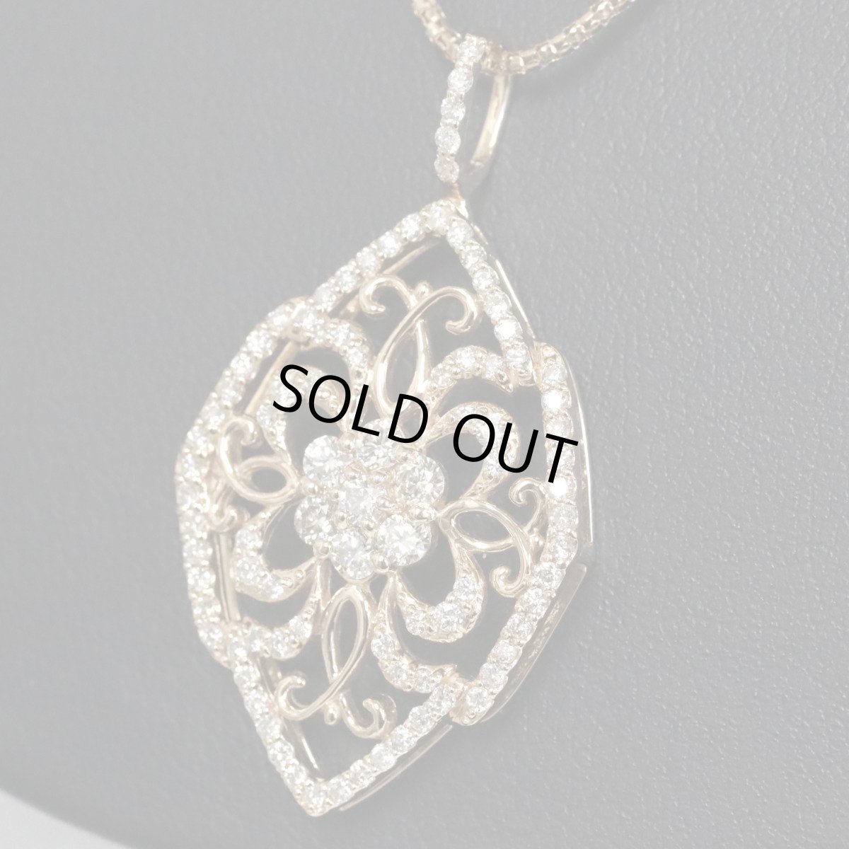 画像6: K18PGダイヤモンドペンダント D1.00 7.9g AJ付50cm (6)