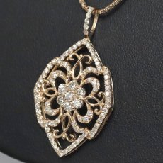 画像6: K18PGダイヤモンドペンダント D1.00 7.9g AJ付50cm (6)