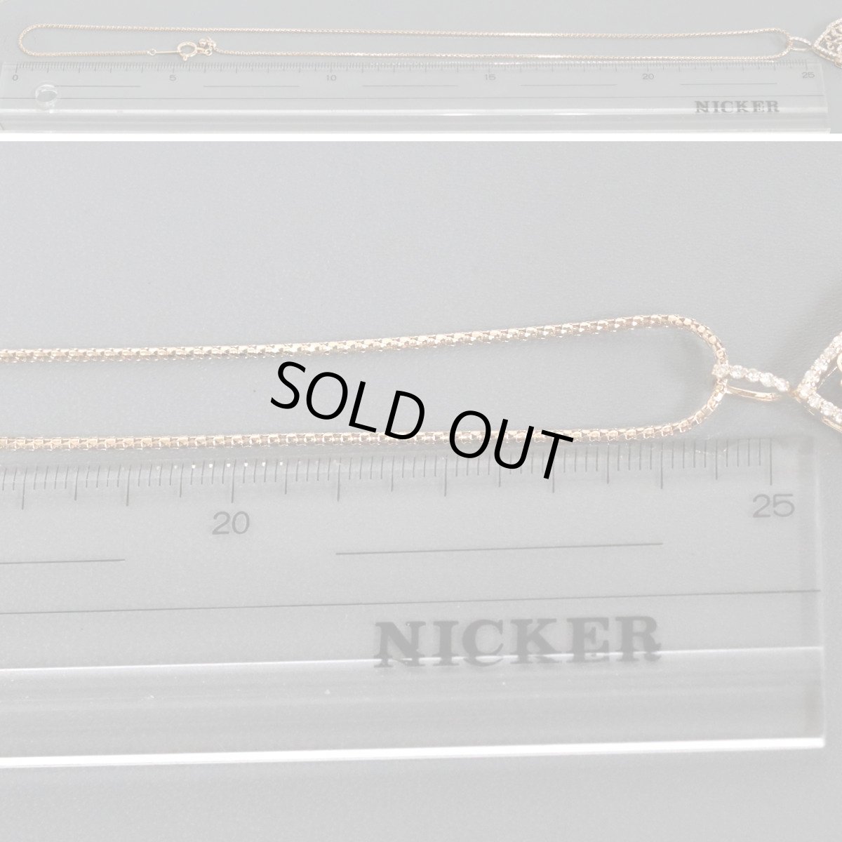 画像8: K18PGダイヤモンドペンダント D1.00 7.9g AJ付50cm (8)