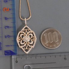 画像9: K18PGダイヤモンドペンダント D1.00 7.9g AJ付50cm (9)