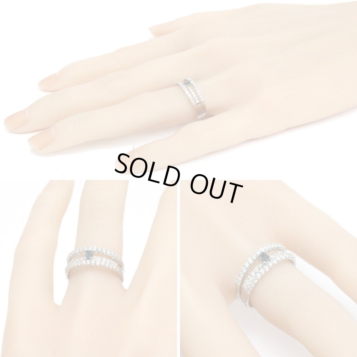 画像10: Pt900アレキサンドライトダイヤモンドリング A0.09 D0.56 4.9g #11 (10)