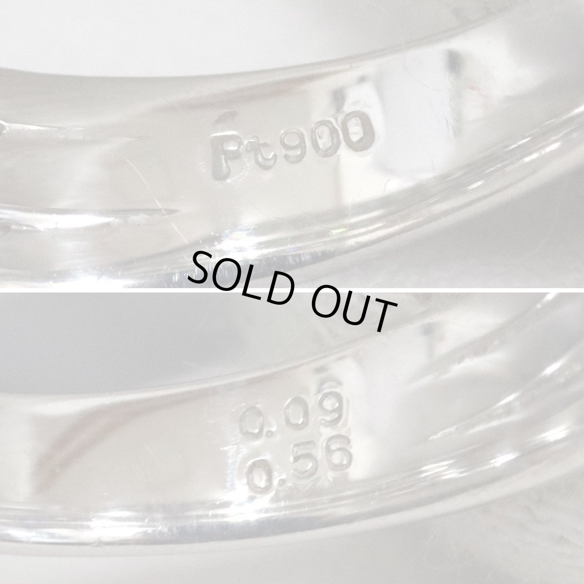 画像7: Pt900アレキサンドライトダイヤモンドリング A0.09 D0.56 4.9g #11 (7)