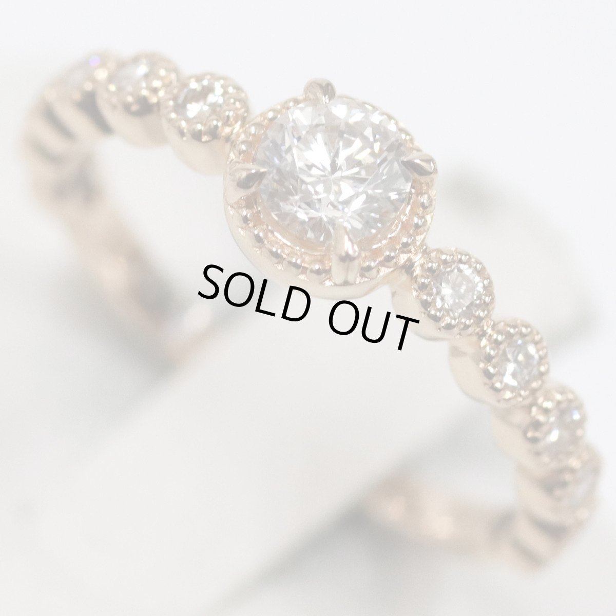 画像4: K18PGダイヤモンドリング D0.282 D0.213 2.4g #9 鑑定書 (4)