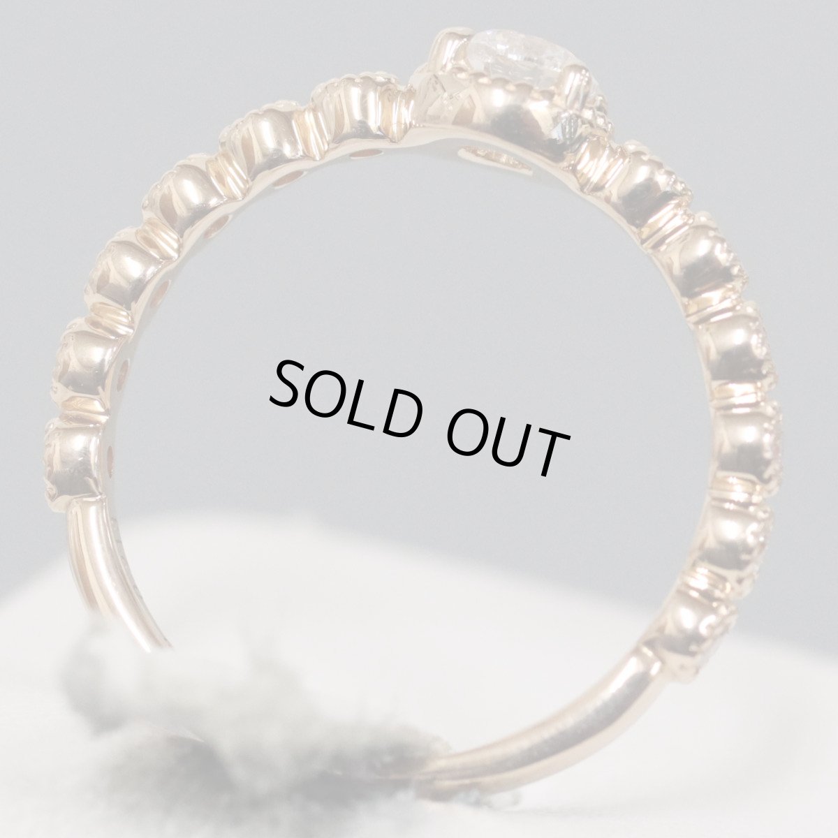 画像5: K18PGダイヤモンドリング D0.282 D0.213 2.4g #9 鑑定書 (5)