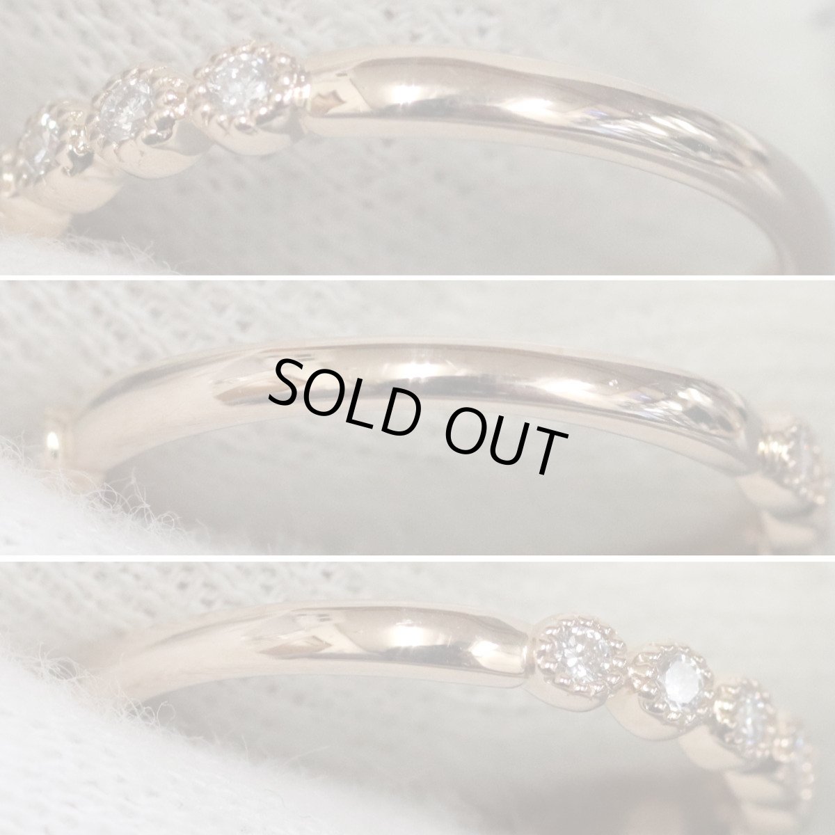 画像6: K18PGダイヤモンドリング D0.282 D0.213 2.4g #9 鑑定書 (6)