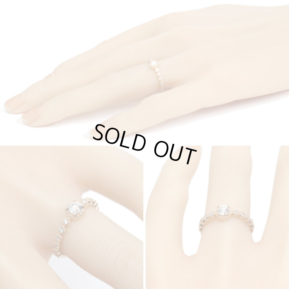 画像9: K18PGダイヤモンドリング D0.282 D0.213 2.4g #9 鑑定書 (9)