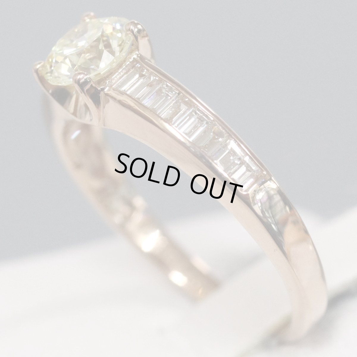 画像2: K18PGダイヤモンドリング イエローD0.709 D0.34 2.9g #13 鑑定書 (2)