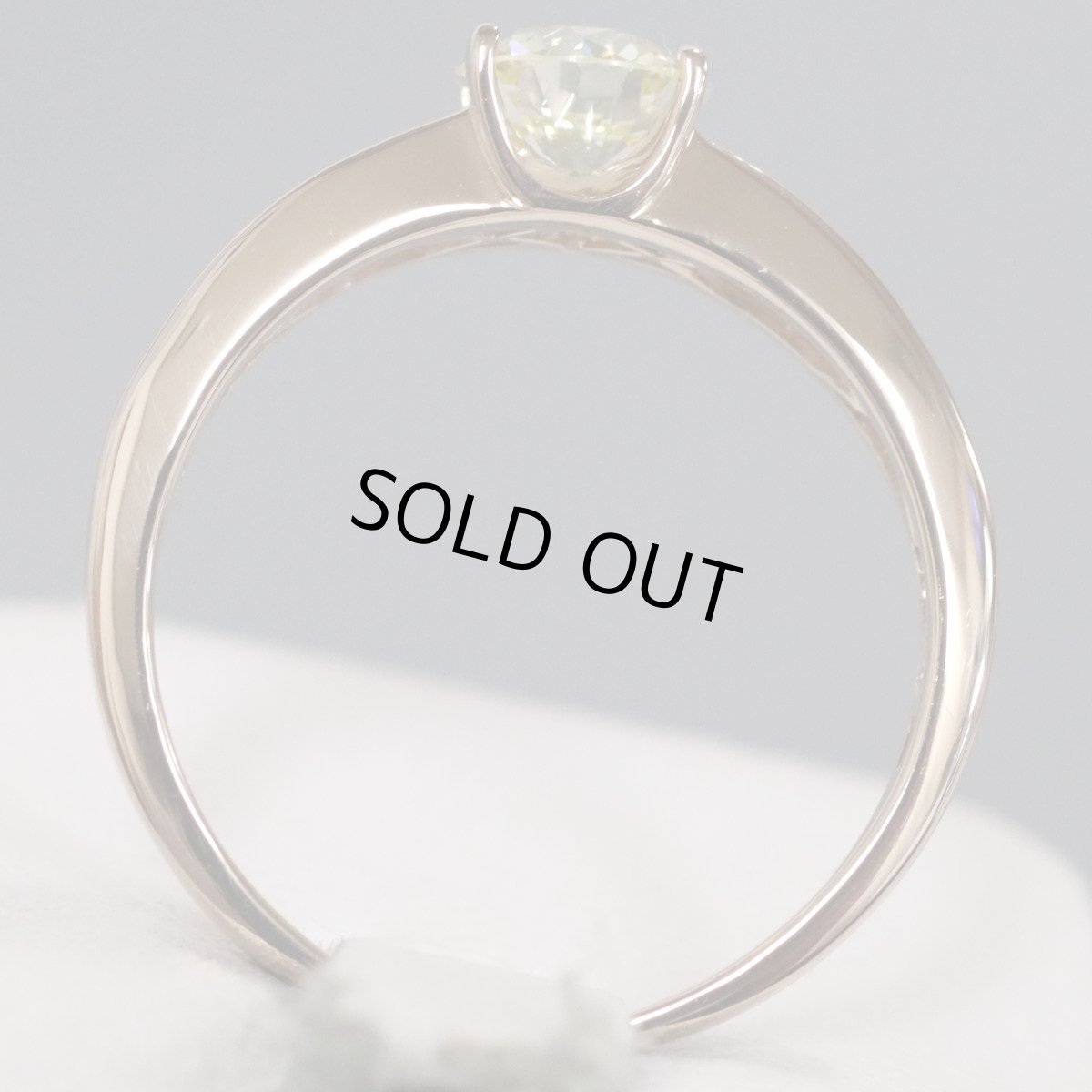 画像5: K18PGダイヤモンドリング イエローD0.709 D0.34 2.9g #13 鑑定書 (5)