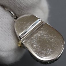 画像5: 18K/750エメラルドダイヤモンドペンダントトップ 靴モチーフ E0.45 D0.11 5.5g (5)