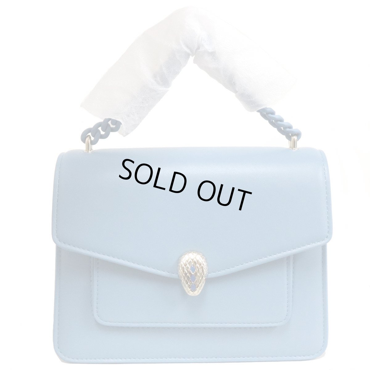 画像1: ブルガリ セルペンティ フォーエバー 2wayクロスボディバッグ ブルー(291469) (1)