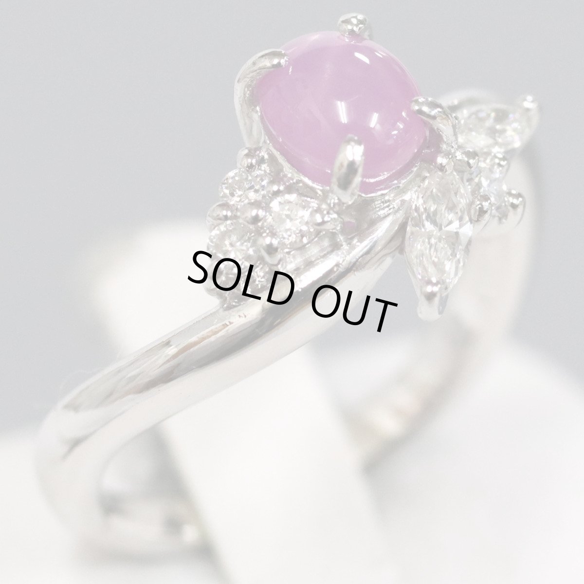 画像1: ジェムケリー Pt900スタールビーダイヤモンドリング R1.222 D0.250 6.0g #11 鑑別書 (1)