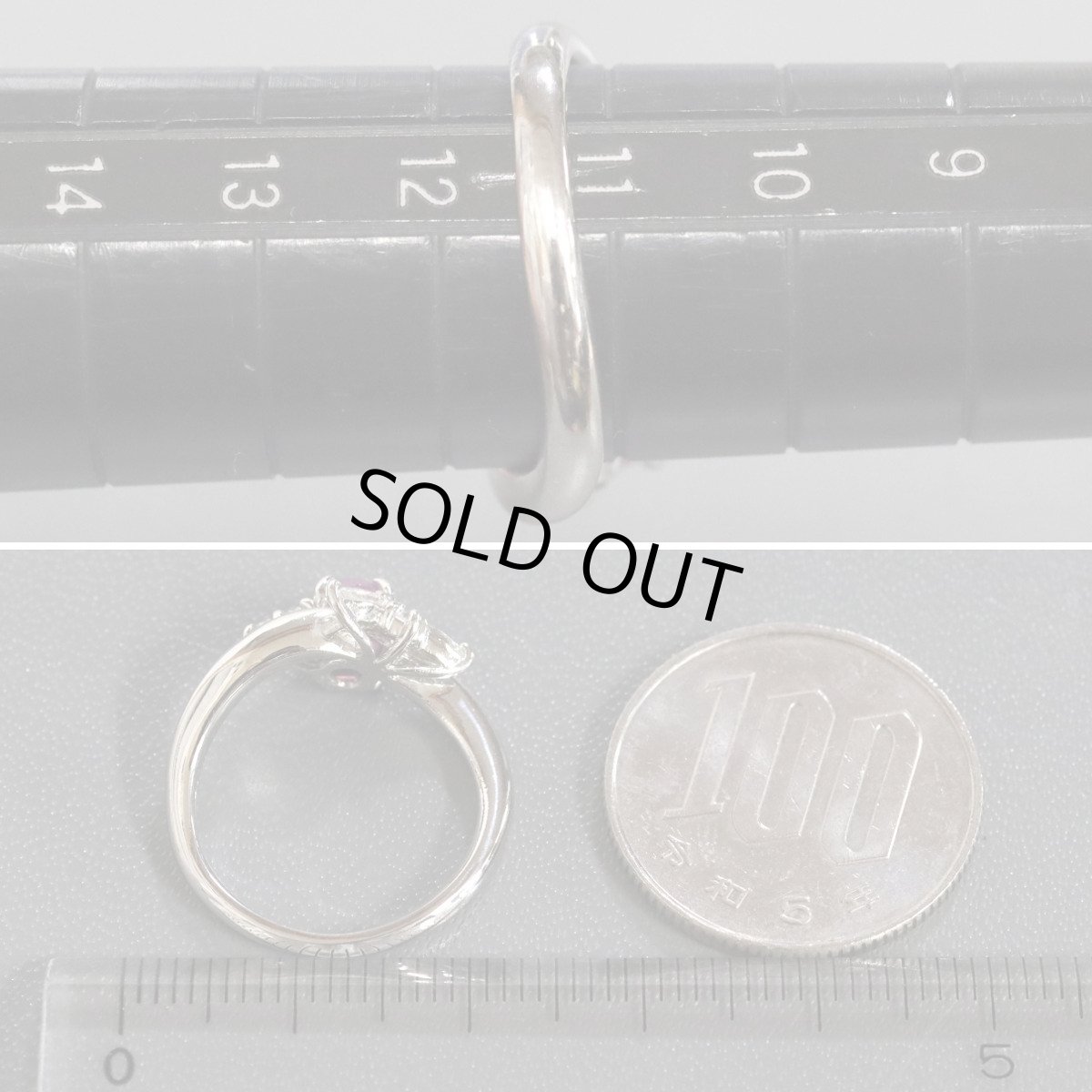 画像7: ジェムケリー Pt900スタールビーダイヤモンドリング R1.222 D0.250 6.0g #11 鑑別書 (7)