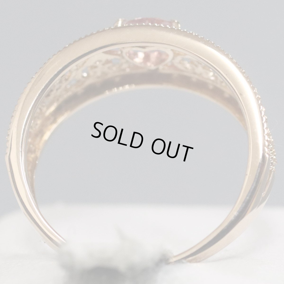 画像5: K18PGピンクサファイアダイヤモンドリング PS0.452 D0.22 3.1g #13 ソーティング (5)