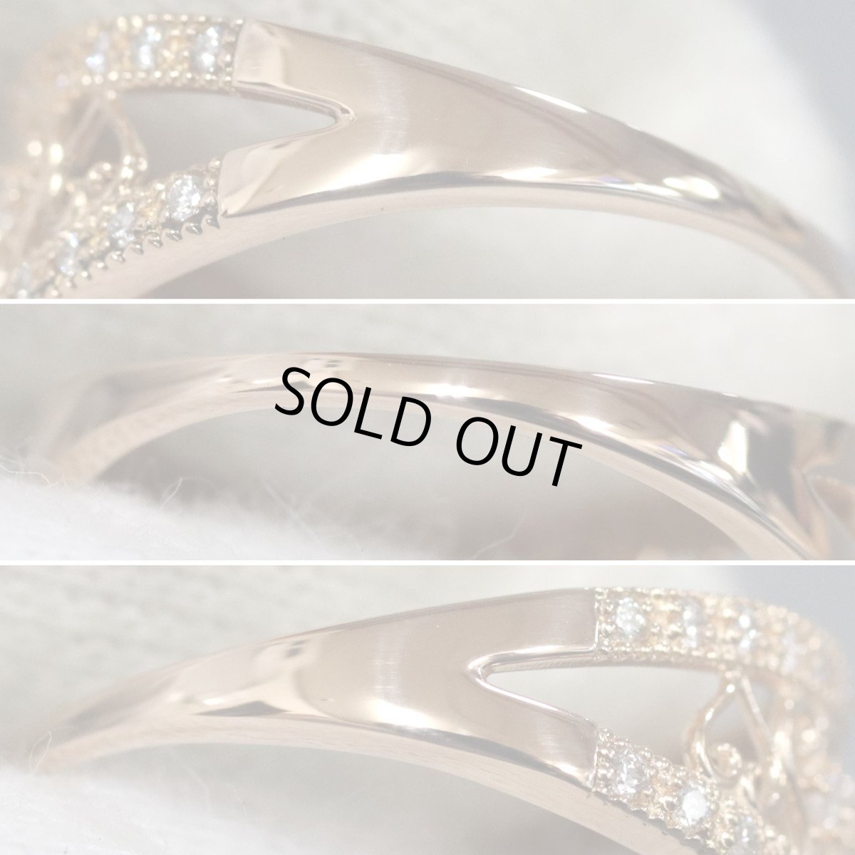 画像6: K18PGピンクサファイアダイヤモンドリング PS0.452 D0.22 3.1g #13 ソーティング (6)