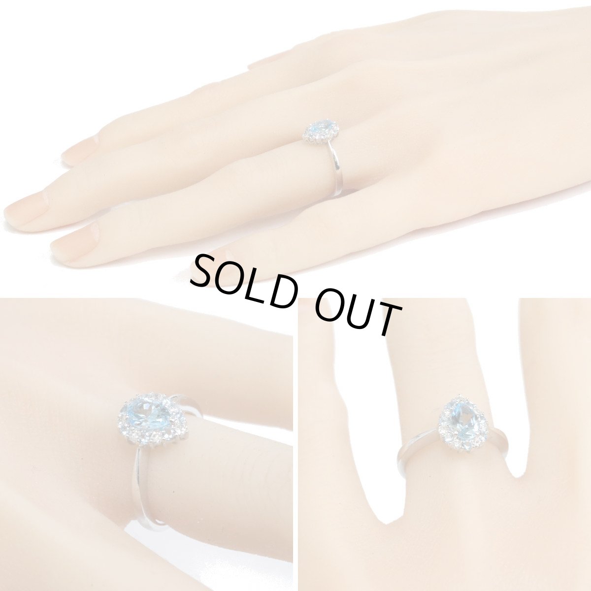 画像10: K18WGブルートパーズダイヤモンドリング BT0.83 D0.14 3.9g #11 (10)