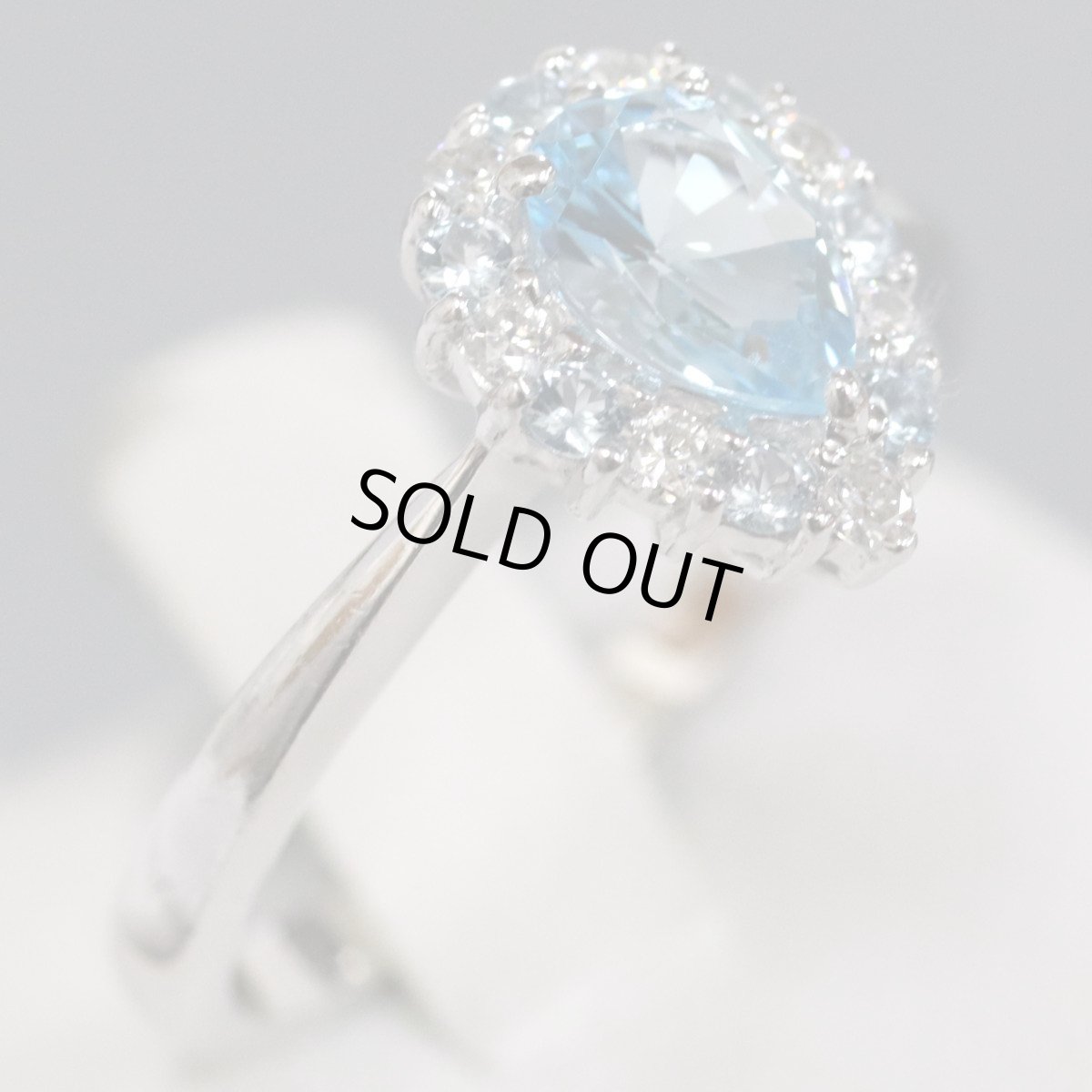 画像2: K18WGブルートパーズダイヤモンドリング BT0.83 D0.14 3.9g #11 (2)