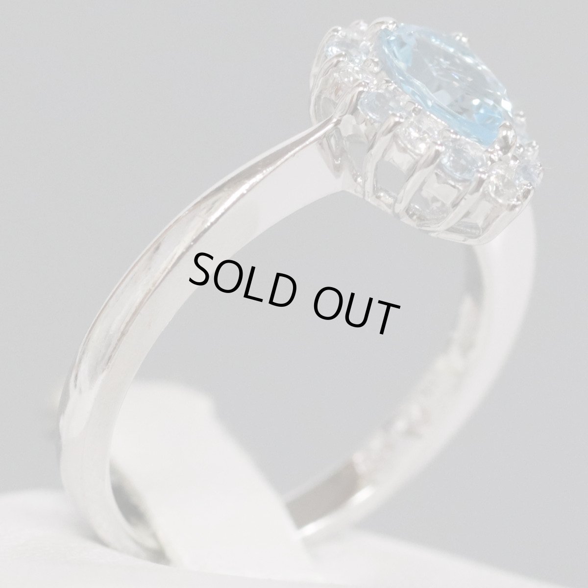 画像3: K18WGブルートパーズダイヤモンドリング BT0.83 D0.14 3.9g #11 (3)