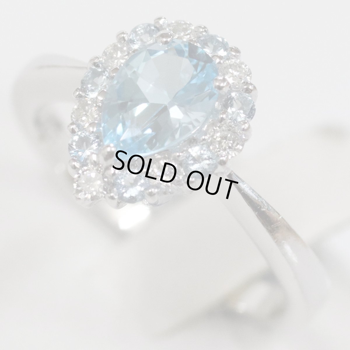 画像4: K18WGブルートパーズダイヤモンドリング BT0.83 D0.14 3.9g #11 (4)