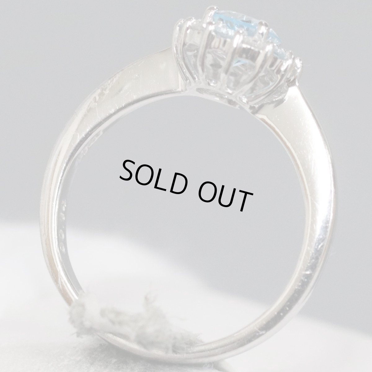 画像5: K18WGブルートパーズダイヤモンドリング BT0.83 D0.14 3.9g #11 (5)