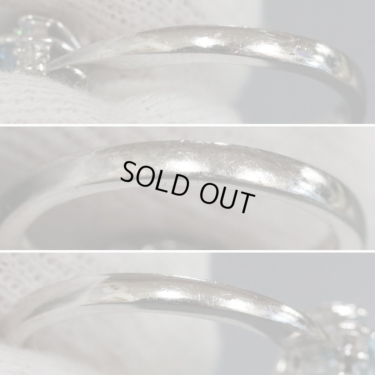 画像6: K18WGブルートパーズダイヤモンドリング BT0.83 D0.14 3.9g #11 (6)