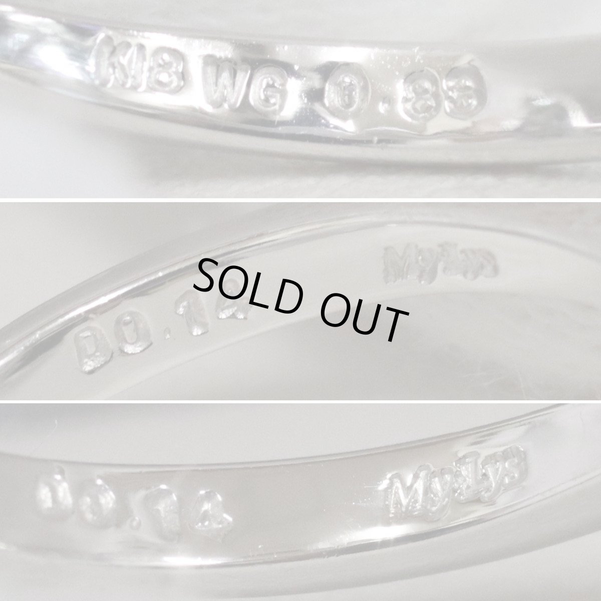 画像7: K18WGブルートパーズダイヤモンドリング BT0.83 D0.14 3.9g #11 (7)