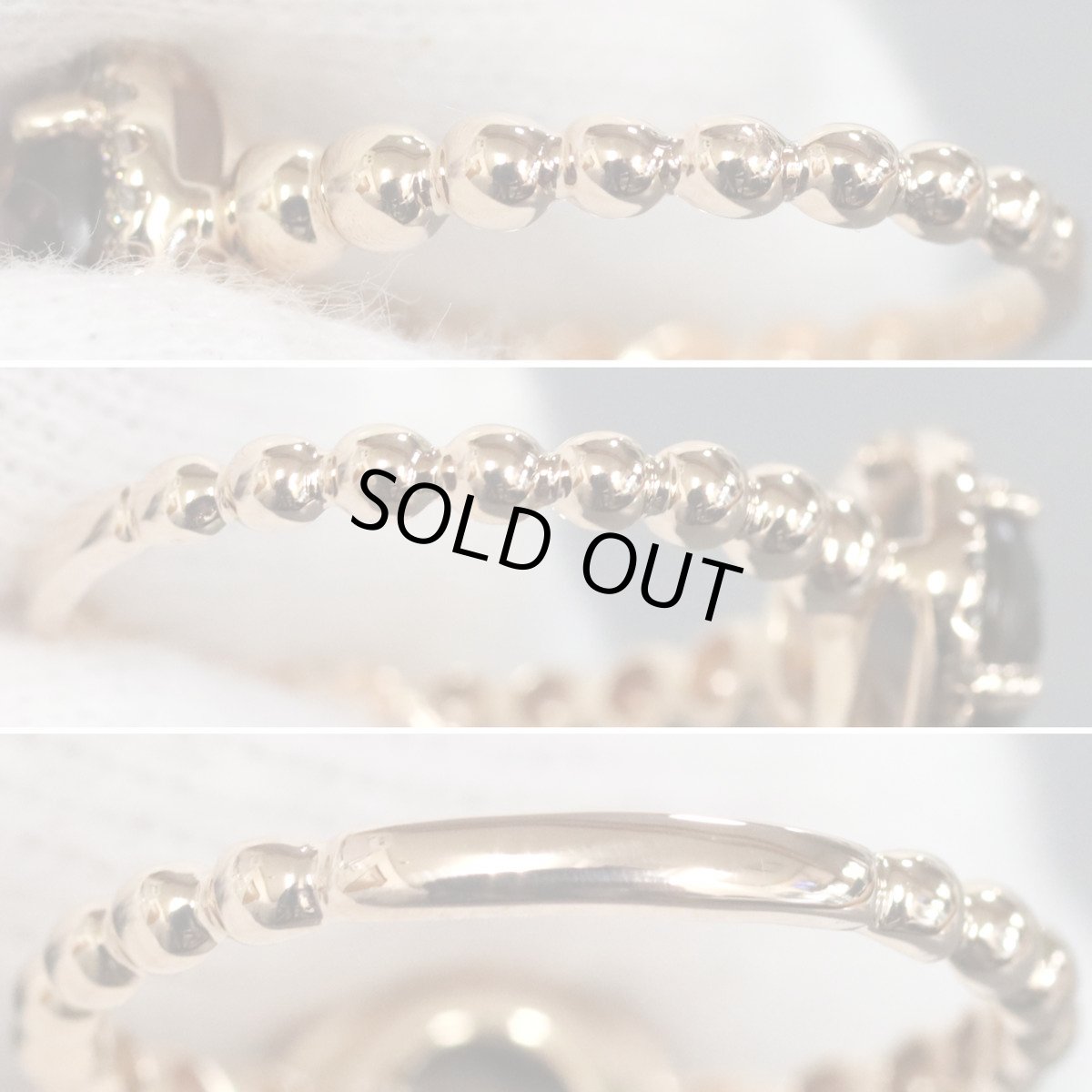 画像5: K18PGスモーキークォーツブラウンダイヤモンドリング 1.02 D0.12 2.3g #12 ソーティング (5)