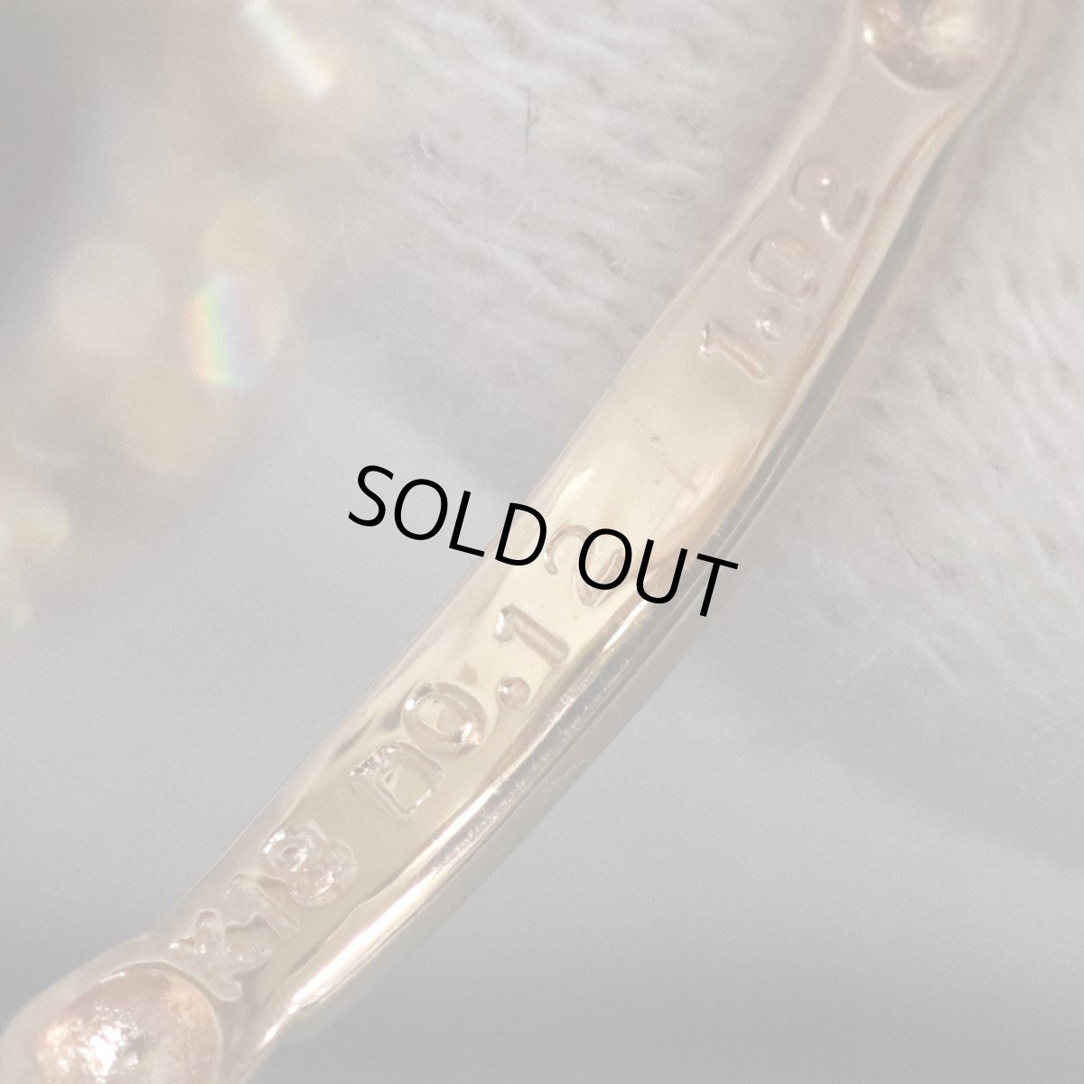 画像6: K18PGスモーキークォーツブラウンダイヤモンドリング 1.02 D0.12 2.3g #12 ソーティング (6)