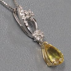 画像3: K18WG/YGスフェーンダイヤモンドペンダント スフェーン1.85 D0.19 4.0g AJ付45cm (3)