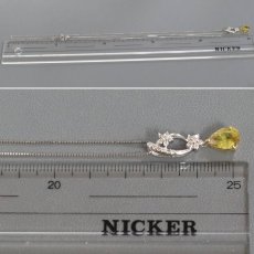 画像9: K18WG/YGスフェーンダイヤモンドペンダント スフェーン1.85 D0.19 4.0g AJ付45cm (9)