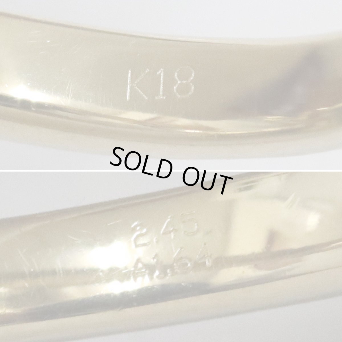 画像7: K18ペリドットアメジストリング Pe2.45 AM1.64 6.5g #12 イエローゴールド (7)