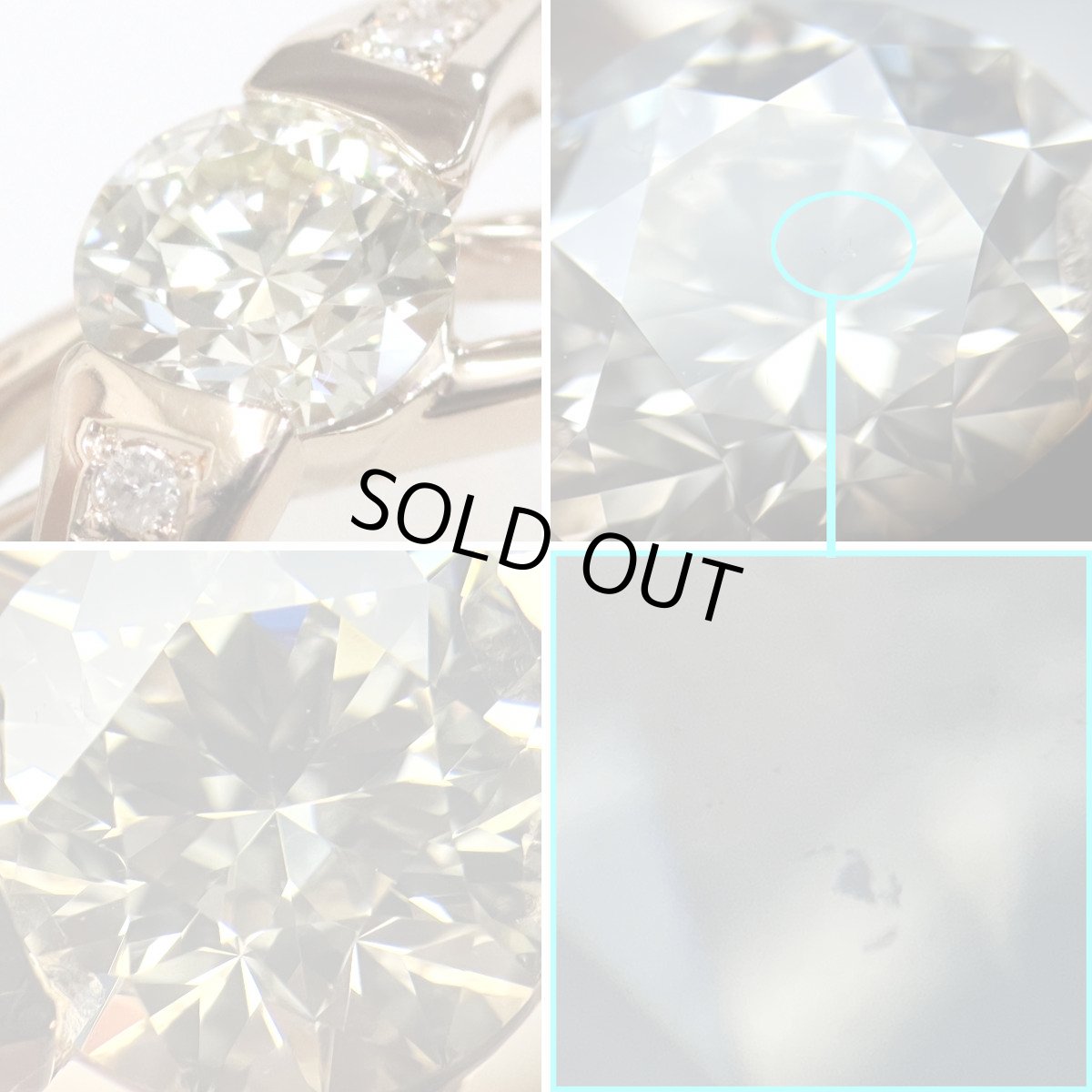 画像3: K18PGダイヤモンドリング D0.546 D0.12 4.1g #11 鑑定書 3EX (3)