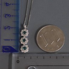 画像10: Pt900/Pt850アレキサンドライトダイヤモンドペンダント A0.33 D0.45 3.7g AJ付45cm (10)