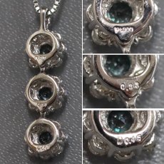 画像5: Pt900/Pt850アレキサンドライトダイヤモンドペンダント A0.33 D0.45 3.7g AJ付45cm (5)